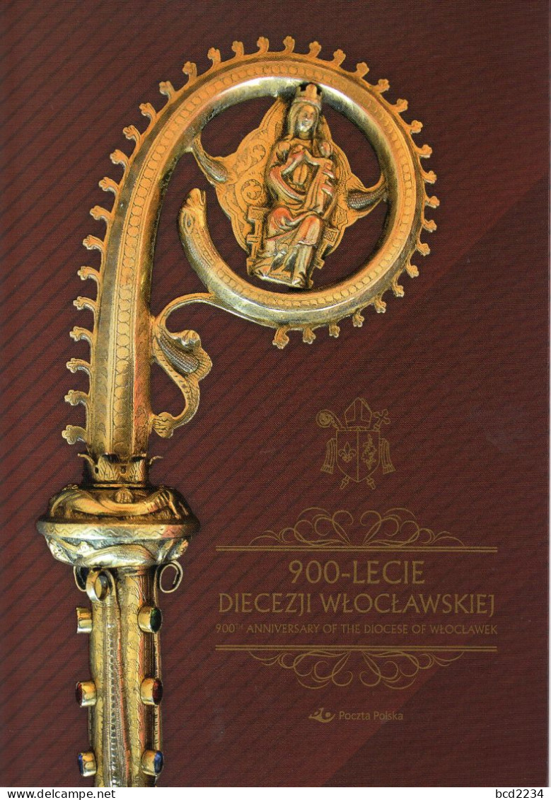 POLAND 2023 POST OFFICE LIMITED EDITION FOLDER: 900TH ANNIVERSARY OF THE DIOCESE OF WROCLAWEK CHURCHES ARCHITECTURE - Lettres & Documents