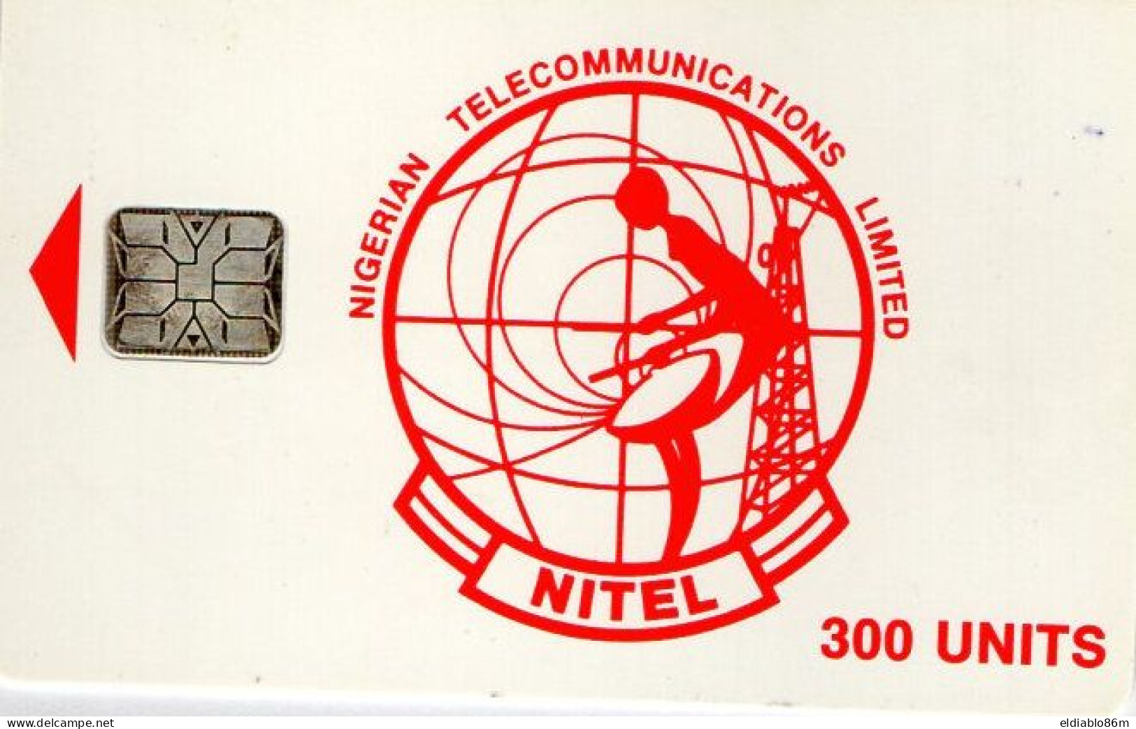 NIGERIA - CHIP CARD - NITEL - RED LOGO 300 UNITS SC6 - 44040 - Nigeria