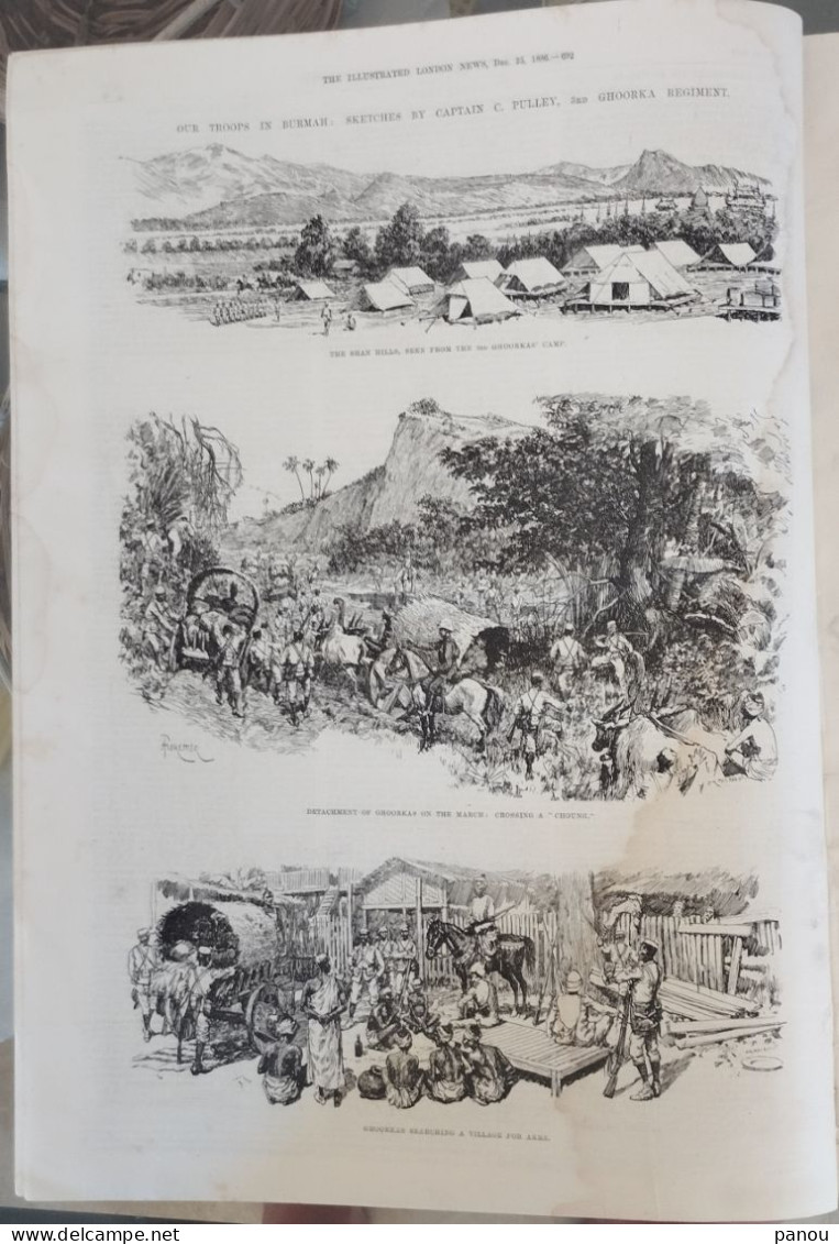 THE ILLUSTRATED LONDON NEWS 2488. DECEMBER 25, 1886 BURMAH MYANMAR BULGARIA CHRISTMAS PARTY (WARM - COLD) MANDALAY BURMA - Other & Unclassified