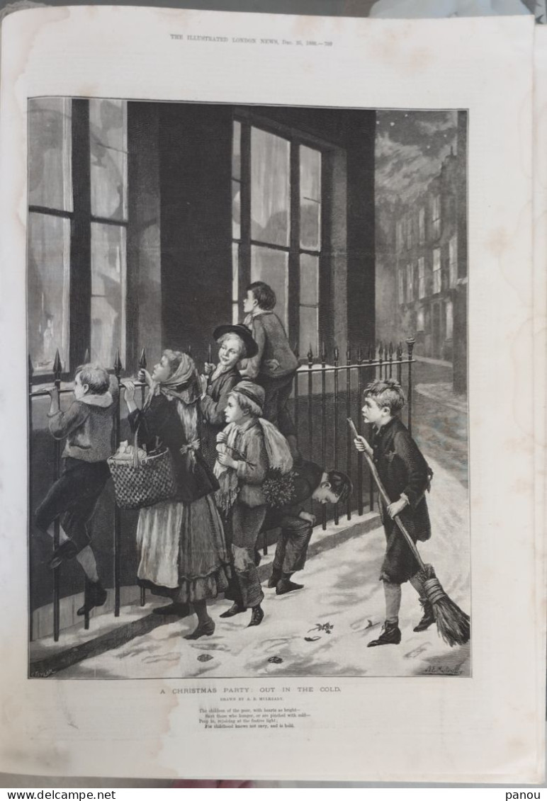 THE ILLUSTRATED LONDON NEWS 2488. DECEMBER 25, 1886 BURMAH MYANMAR BULGARIA CHRISTMAS PARTY (WARM - COLD) MANDALAY BURMA - Other & Unclassified