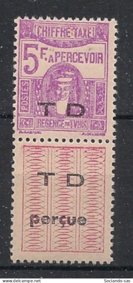 TUNISIE - 1945-47 - Taxe TT N°YT. 55 - Déesse 5f Lilas - Neuf Luxe** / MNH / Postfrisch - Postage Due