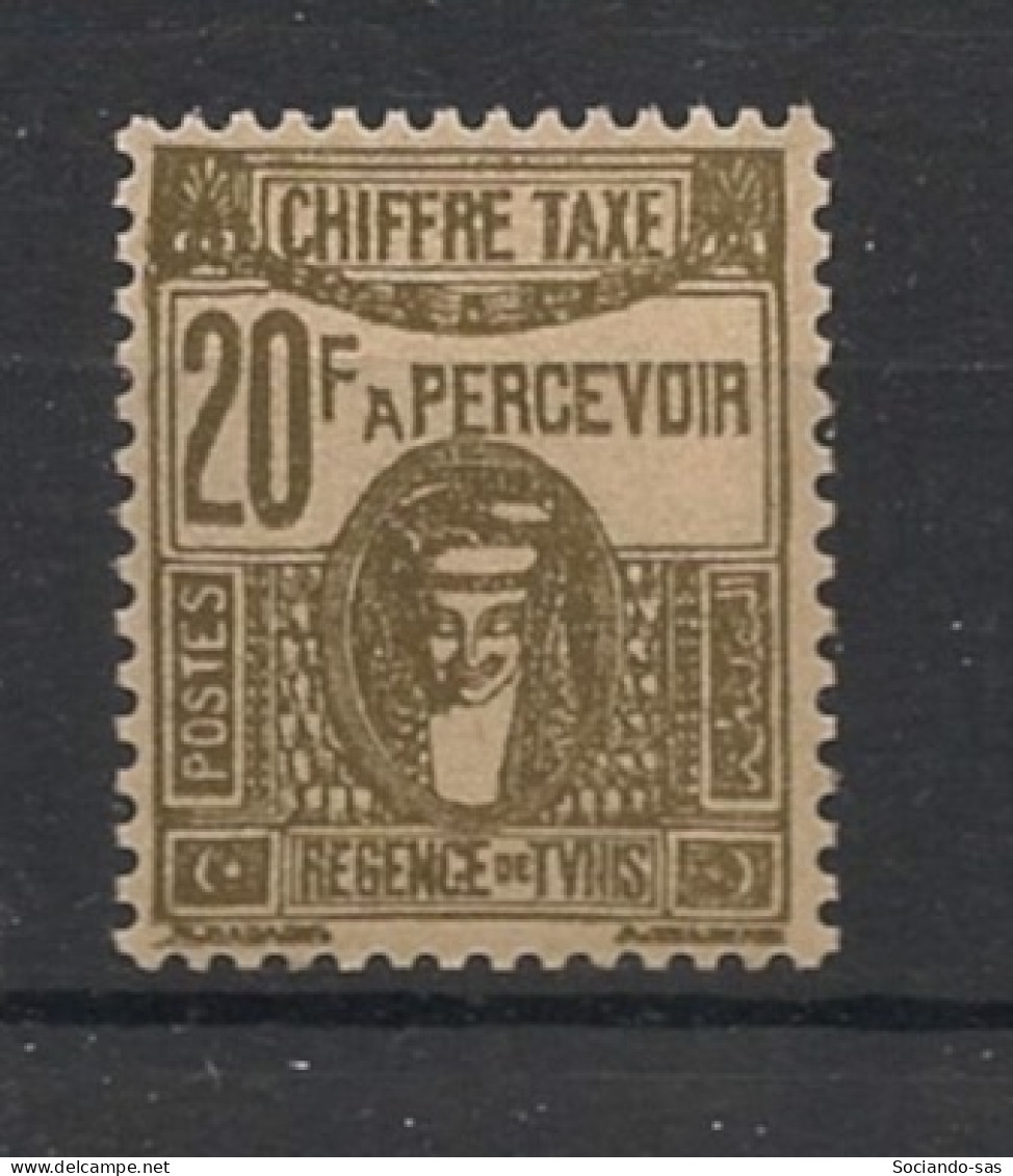 TUNISIE - 1945-50 - Taxe TT N°YT. 64 - Déesse 20f Brun-olive - Neuf Luxe** / MNH / Postfrisch - Impuestos
