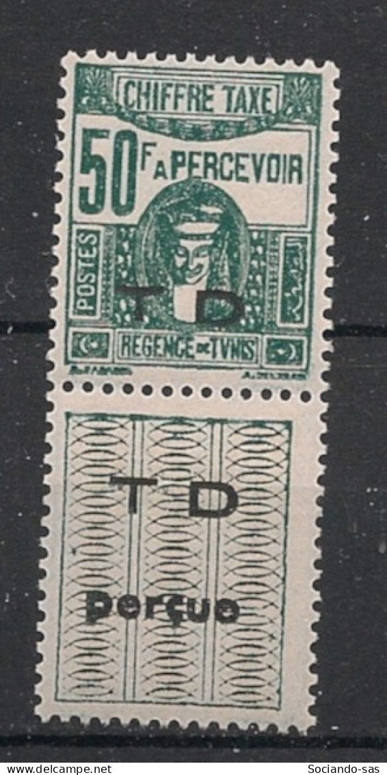 TUNISIE - 1945-47 - Taxe TT N°YT. 57 - Déesse 50f Vert - Neuf Luxe** / MNH / Postfrisch - Strafport