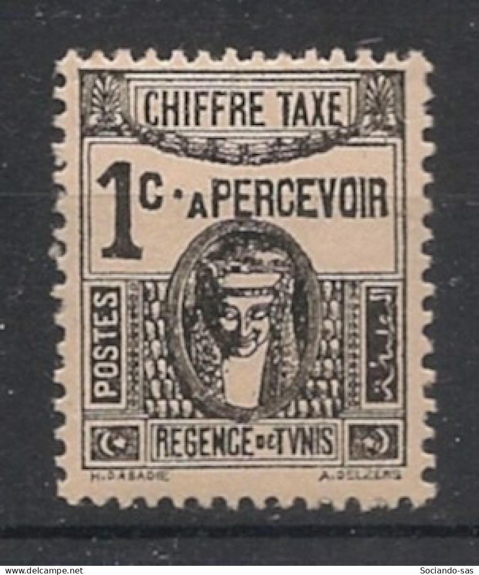 TUNISIE - 1923-29 - Taxe TT N°YT. 37 - Déesse 1c - Neuf Luxe** / MNH / Postfrisch - Postage Due