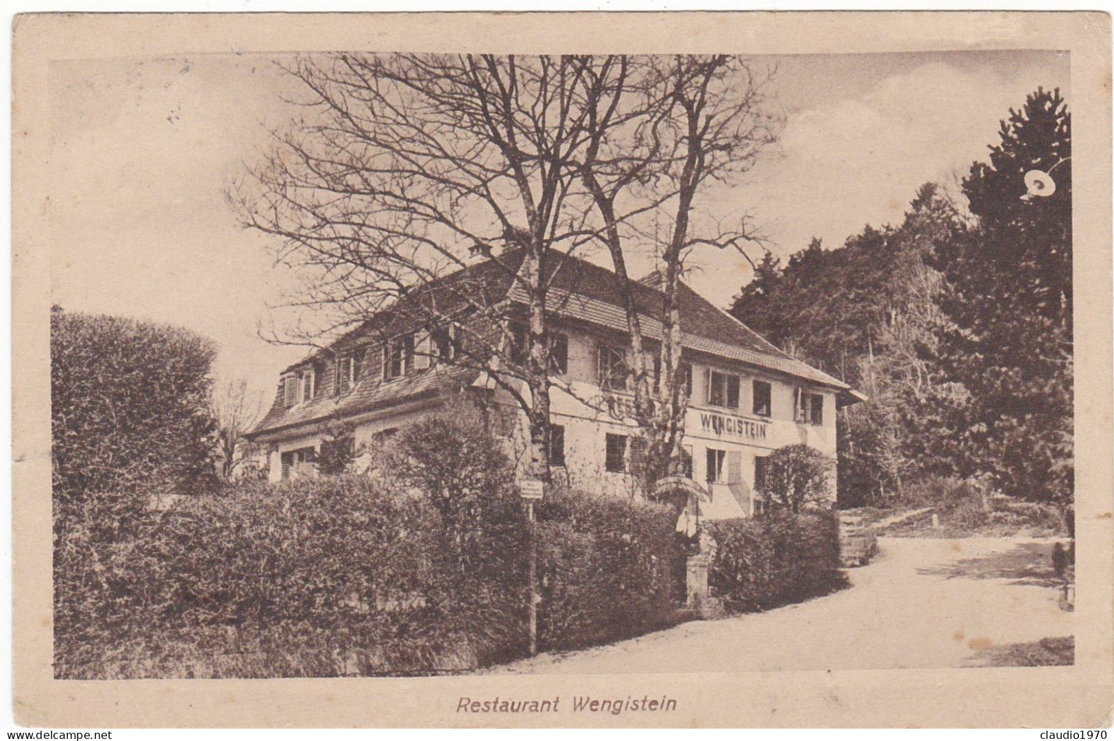 SVIZZERA - CARTOLINA - RESTAURANT WENGISTEIN - VIAGGIATA 1950 - Engi