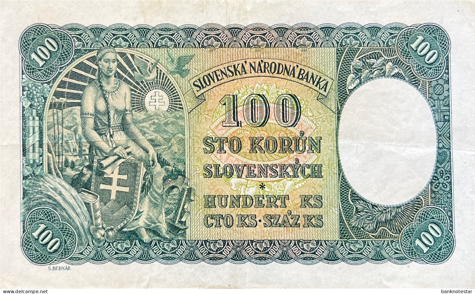 Slovakia 100 Korun, P-10 (07.10.1940) - Very Fine - Slovaquie