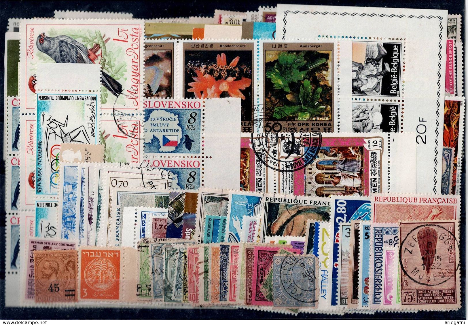 LOT OF 234 STAMP MINT+USED +16 BLOCKS MI-80 EURO VF!! - Collections (sans Albums)