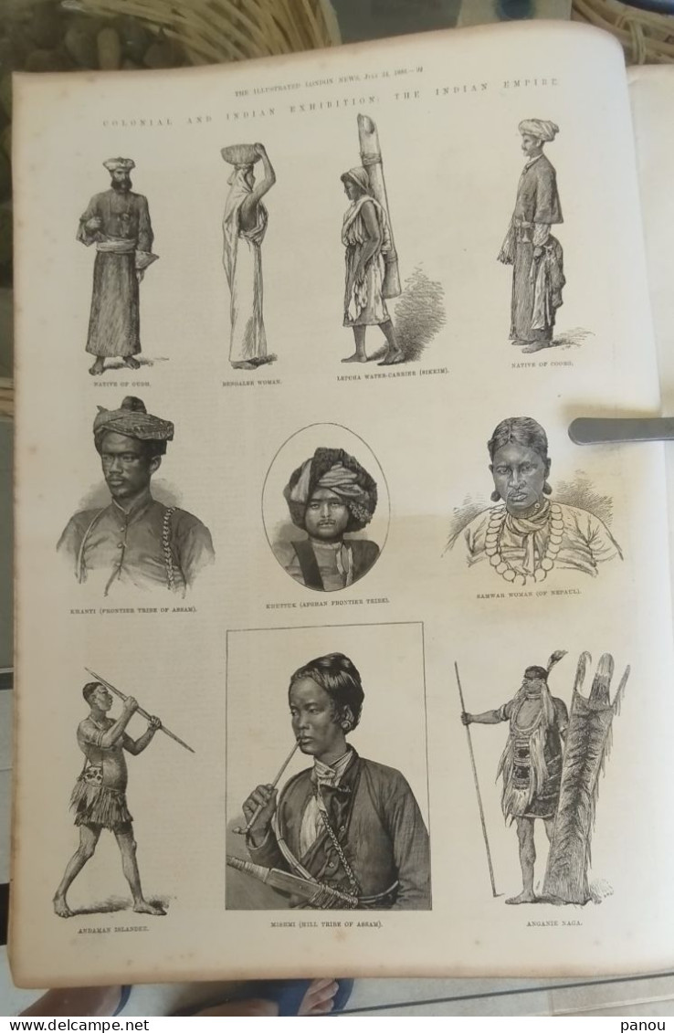 THE ILLUSTRATED LONDON NEWS 2466 JULY 24,1886 CANADIAN RAILWAY CANADA INDIA  AFGHAN NEPAUL BENGAL ASSAM CASHMERE SIKKIM - Andere & Zonder Classificatie