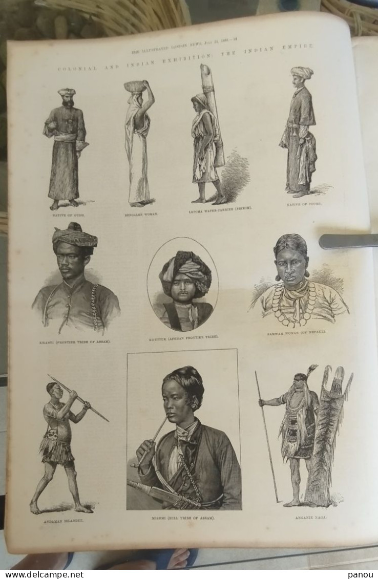 THE ILLUSTRATED LONDON NEWS 2466 JULY 24,1886 CANADIAN RAILWAY CANADA INDIA  AFGHAN NEPAUL BENGAL ASSAM CASHMERE SIKKIM - Other & Unclassified