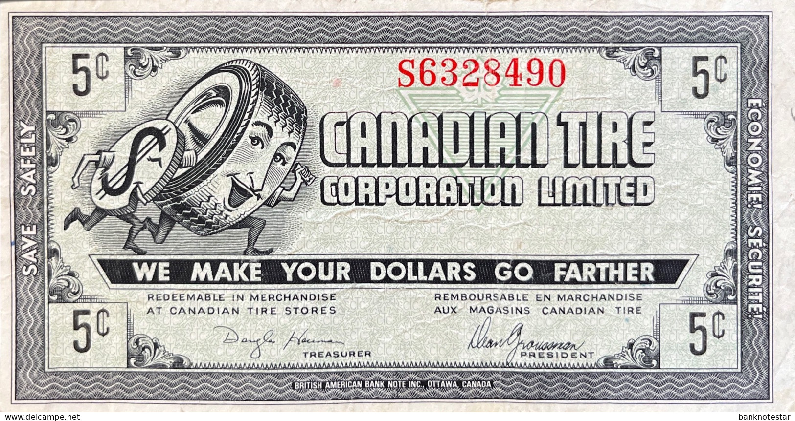 Canada 5 Cents "Canadian Tyre Money", P-NL (1962) - Very Fine - Kanada