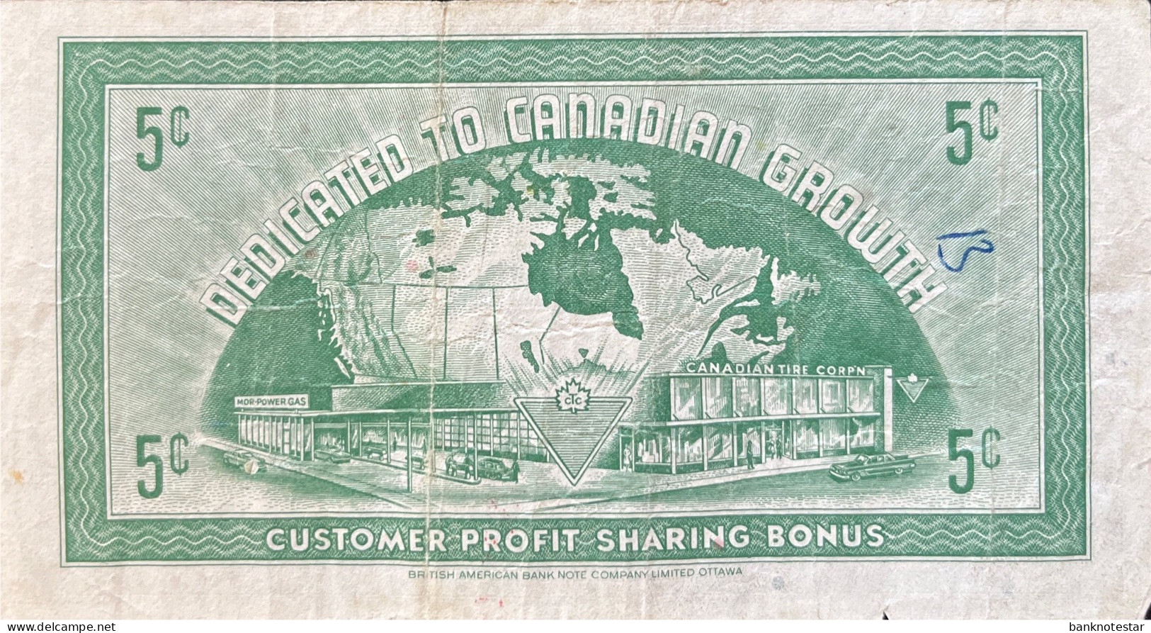 Canada 5 Cents "Canadian Tyre Money", P-NL (1962) - Very Fine - Kanada