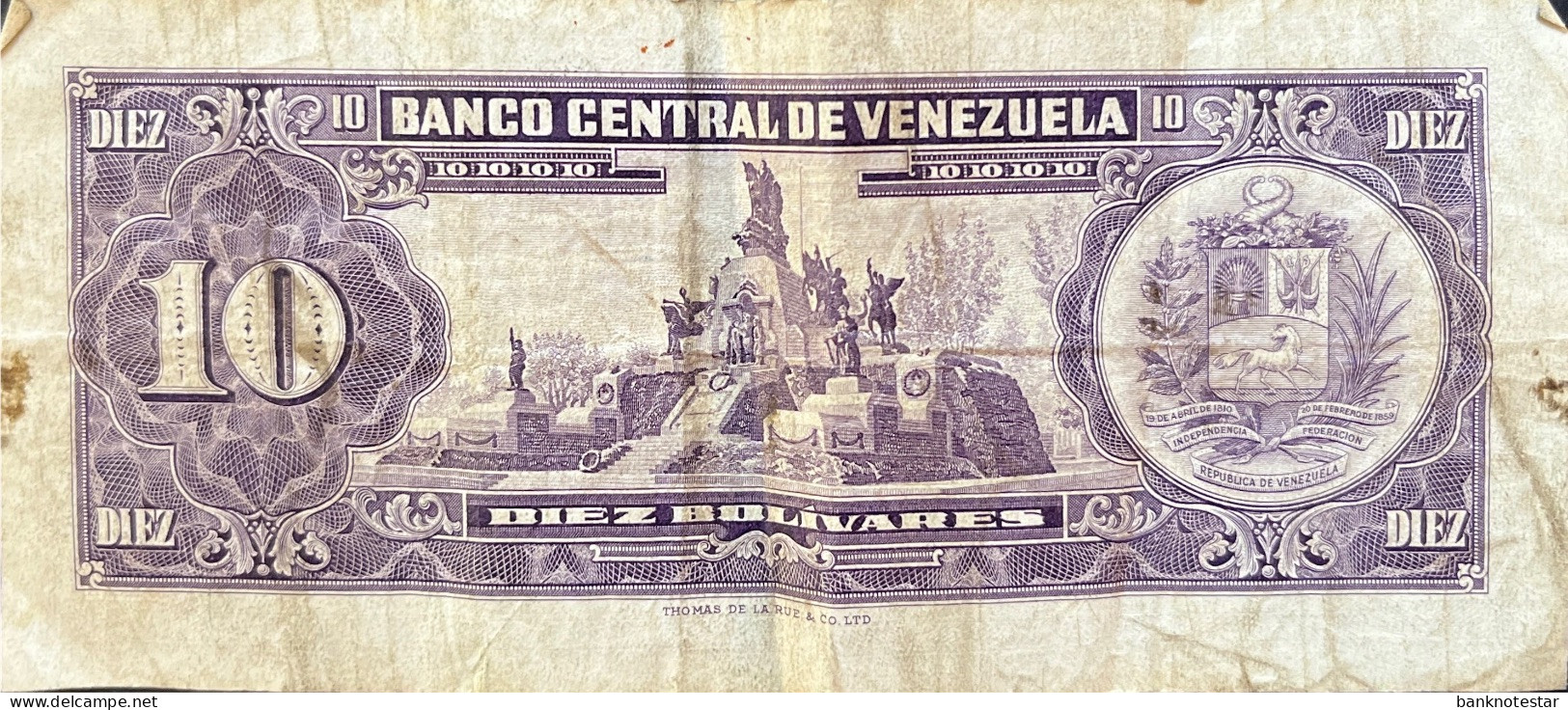 Venezuela 10 Bolivares, P-45b (02.01.1964) - Fine - Venezuela