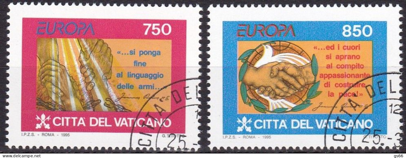 Vatican, 1995, 1141/42, Used Oo, Europa: Frieden Und Freiheit. - Oblitérés