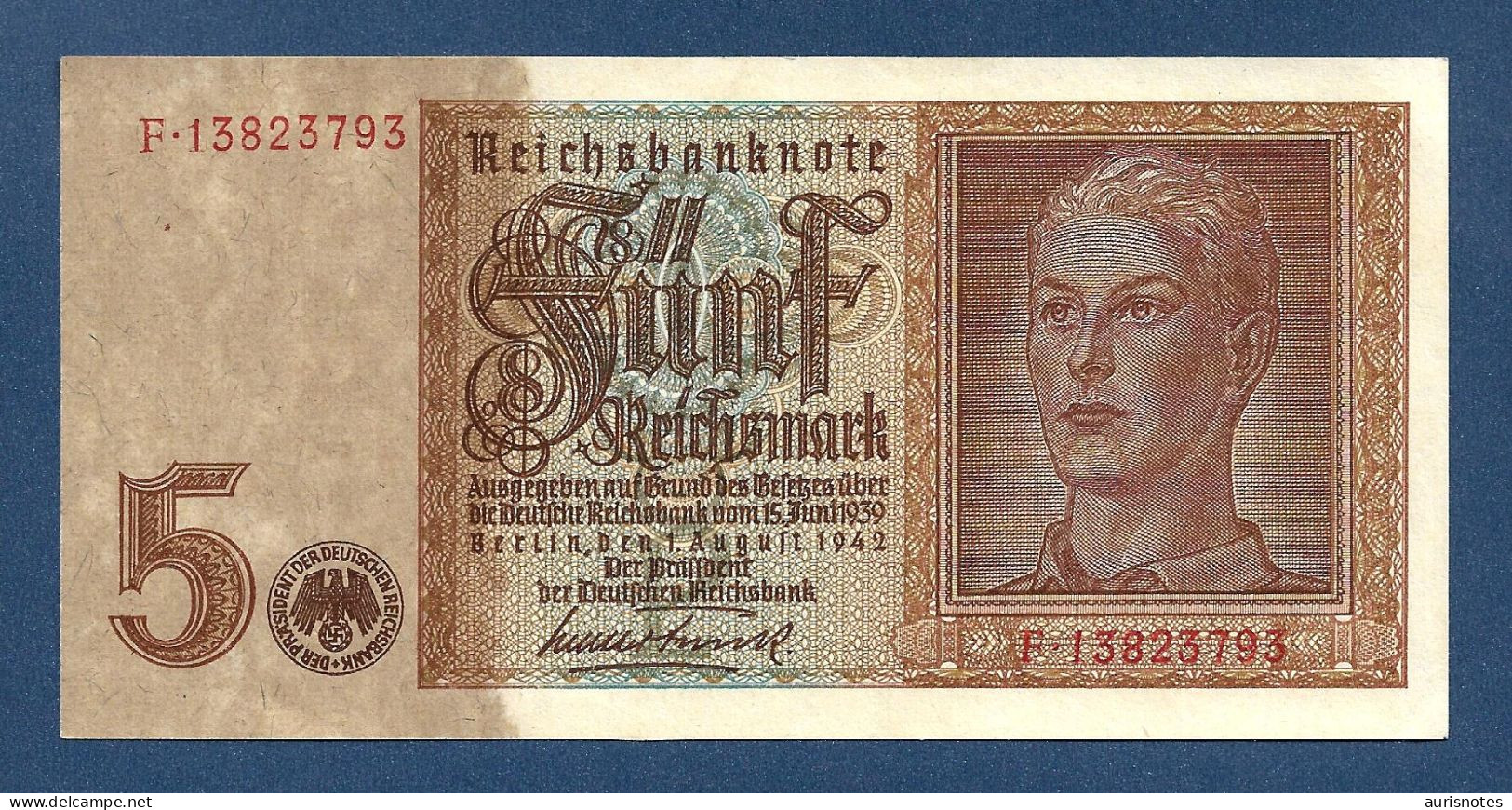 Germany 5 Mark 1948 Ro 179b P186 AU - 5 Reichsmark