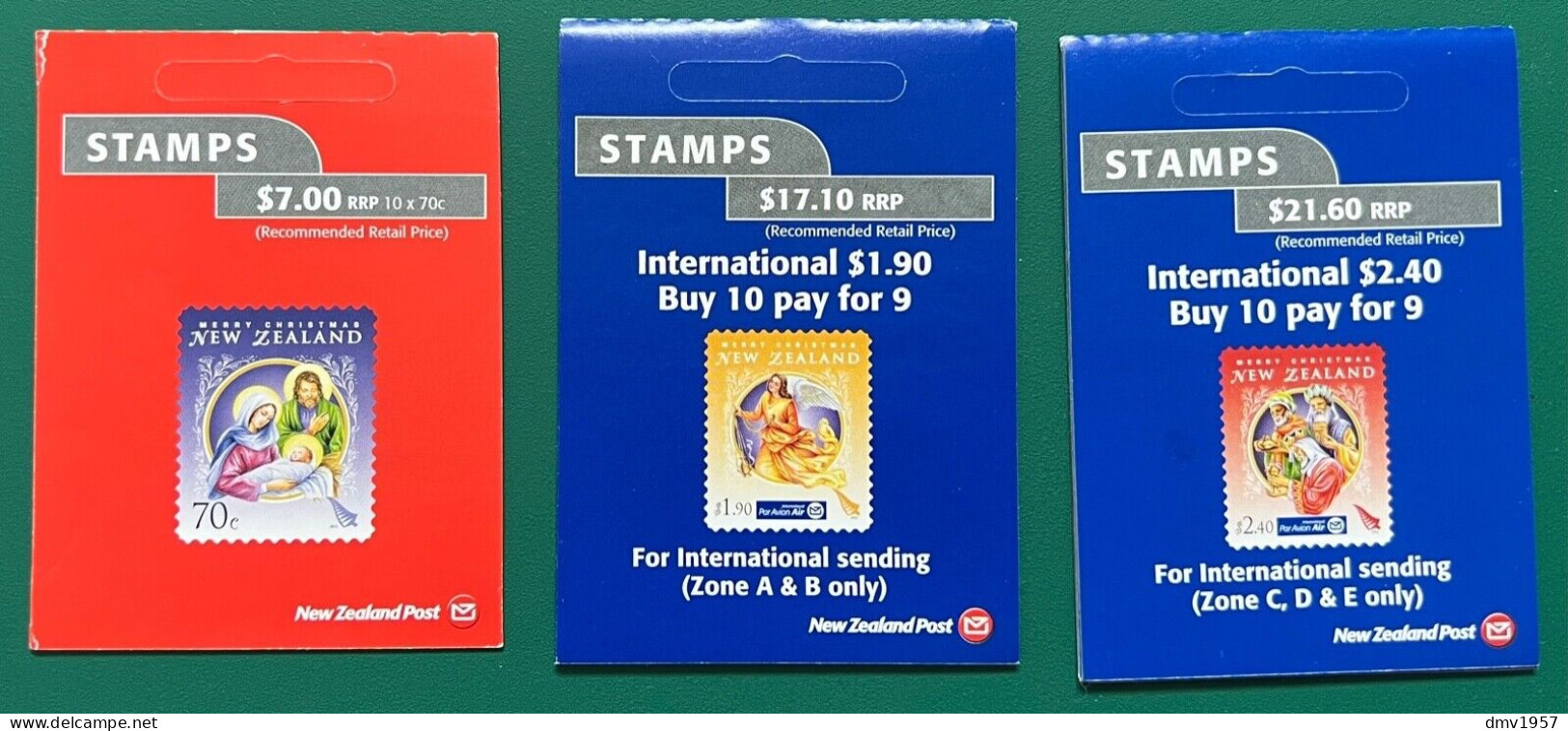 New Zealand 2012 S/A Christmas SB161/3 Booklets - Postzegelboekjes