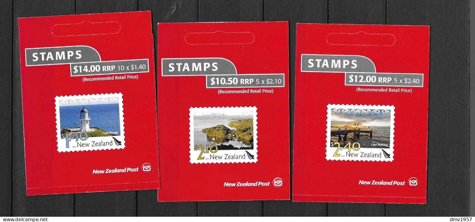 New Zealand 2012 S/A Landscapes SB158/60 Cat £61 - Markenheftchen