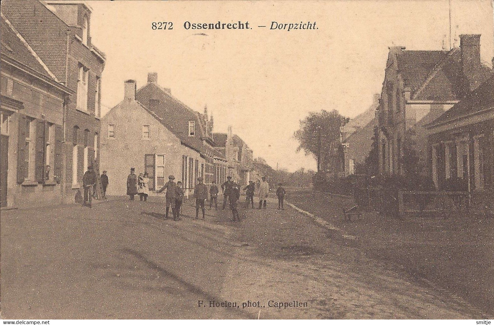 OSSENDRECHT 1921 DORPZICHT MET MENSEN - MOOIE ANIMATIE - UITG. HOELEN KAPELLEN 8272 - Other & Unclassified