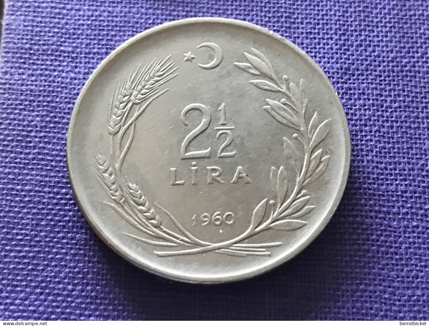 Münze Münzen Umlaufmünze Türkei 2 1/2 Lira 1960 - Turquie