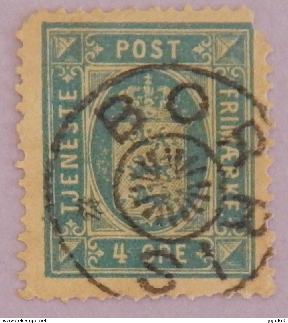 DANEMARK SERVICE  YT 13 OBLITÉRÉ ANNÉES 1915/1924 DENTELE 14,5X14,5 - Dienstzegels