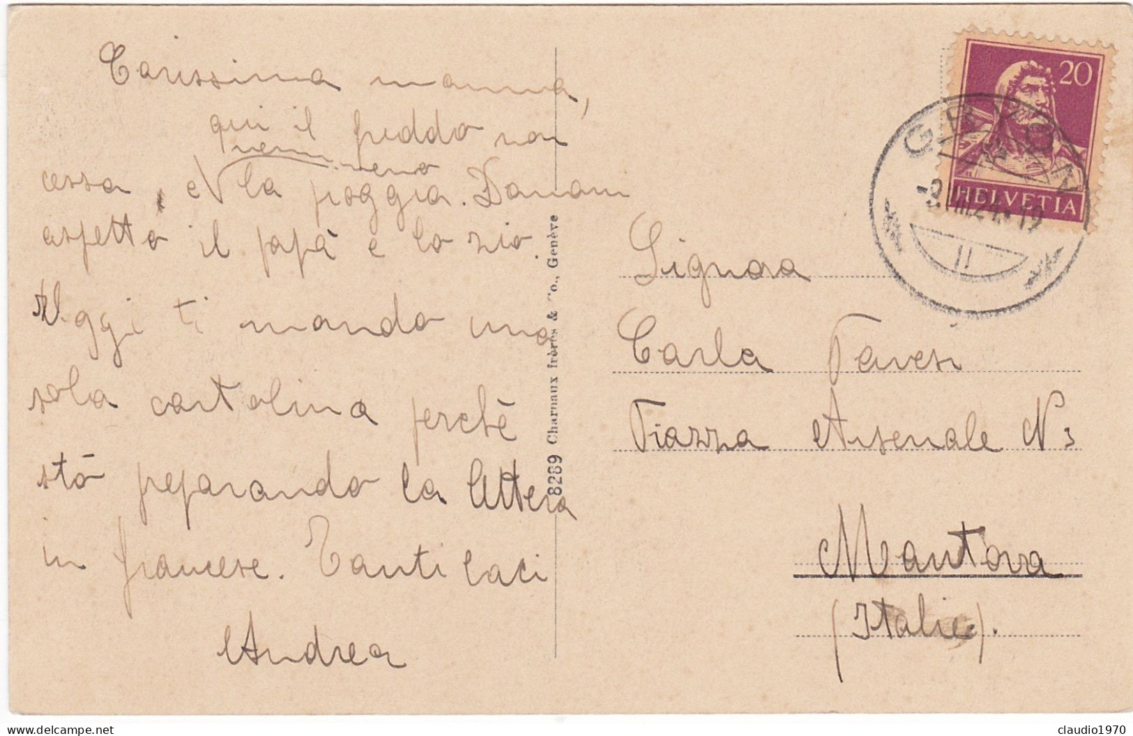 SVIZZERA - CARTOLINA  - GRYON - HOTEL GRYON-BELLEVUE -  VIAGGIATA . PER MANTOVA - ITALIA 1921 - Bellevue