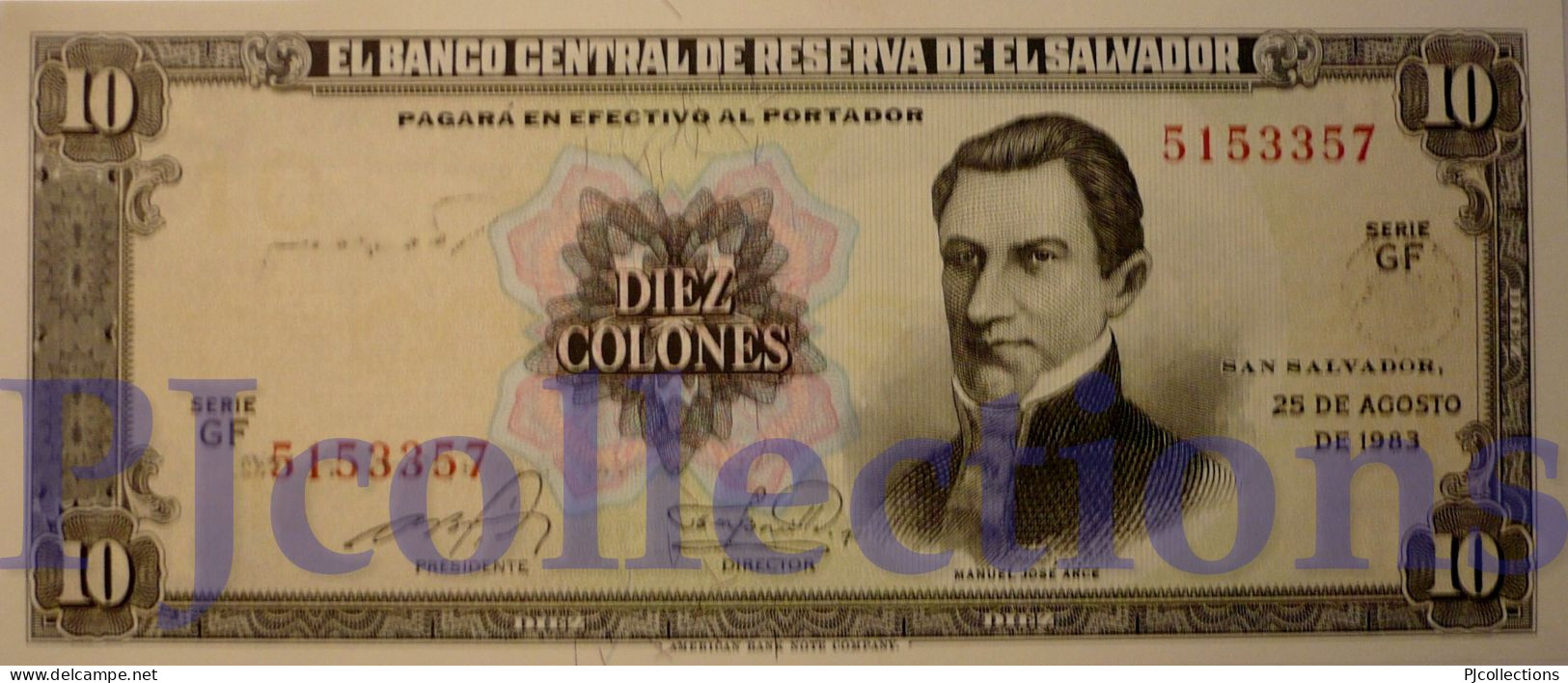 EL SALVADOR 10 COLONES 1983 PICK 135a UNC - El Salvador