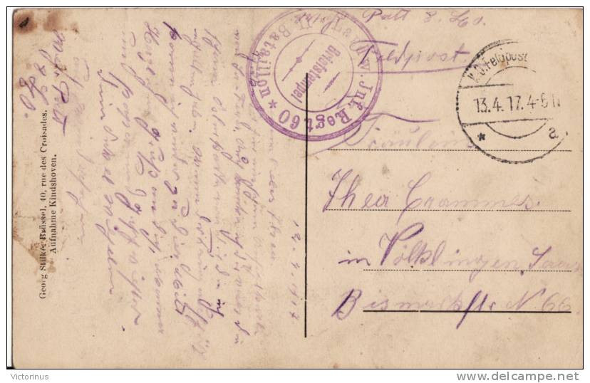 CHATEAU D'ANDELAIN ( 02 )  Dynamité En 1917 Par Les Allemands La Carte Postale A été Faite Par Les Allemands - 1914-18