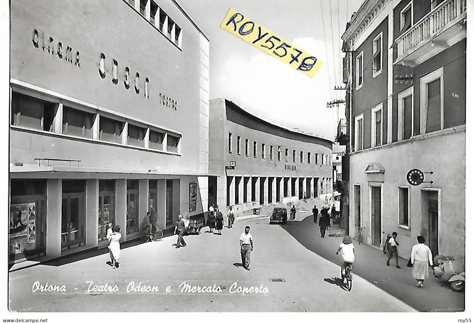 Abruzzo-chieti-ortona Cinema Teatro Odeon E Mercato Coperto  Bella Animata Anni 50 - Sonstige & Ohne Zuordnung