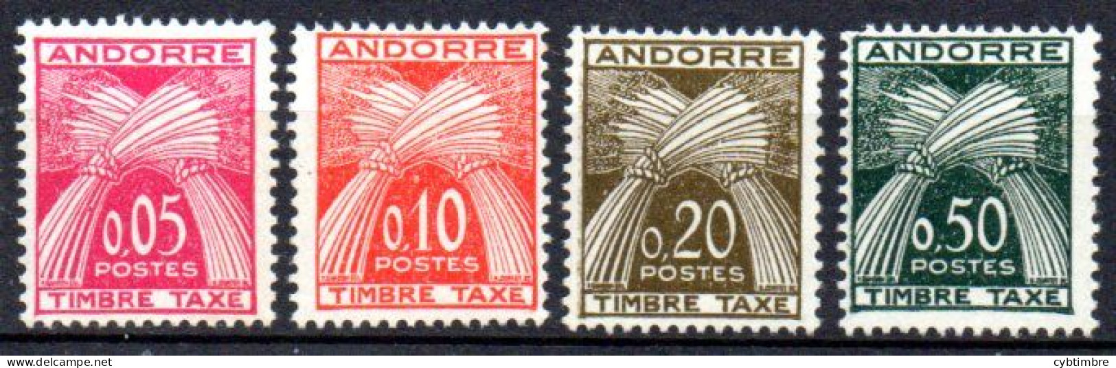 Andorre: Yvert N° Taxe 42/45* - Ongebruikt