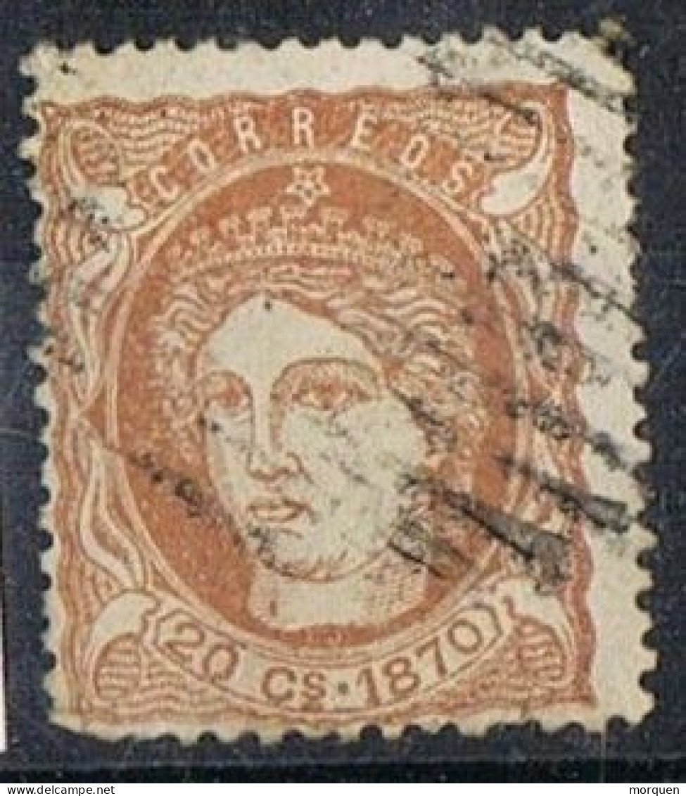 Sello ANTILLAS Españolas Alegoria 20 Cts 1870, Num 20 º - Cuba (1874-1898)