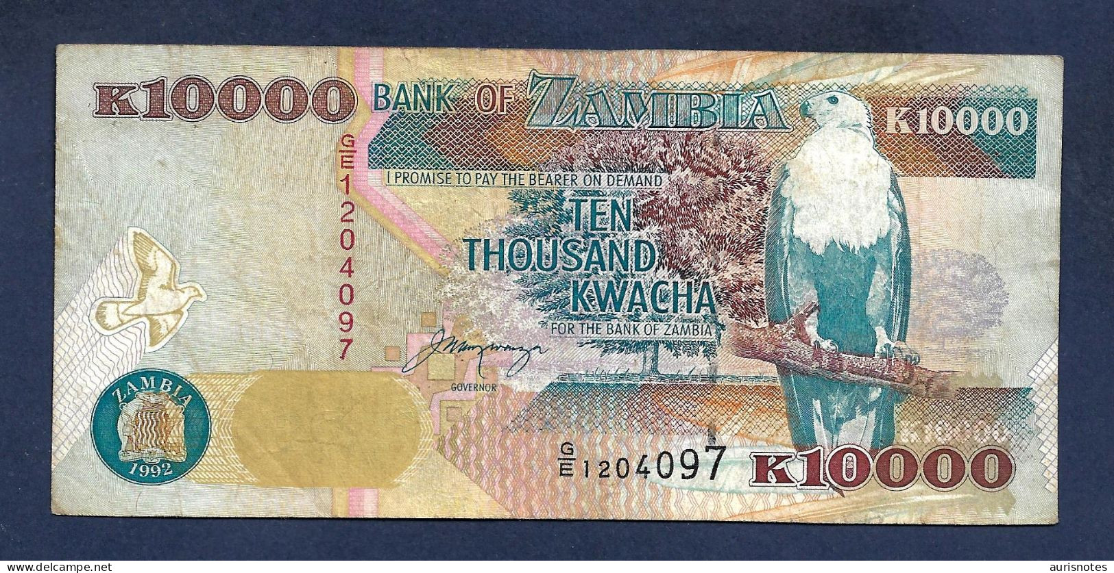 Zambia 10000 Kwacha 1992 P42 Fine+ - Zambie
