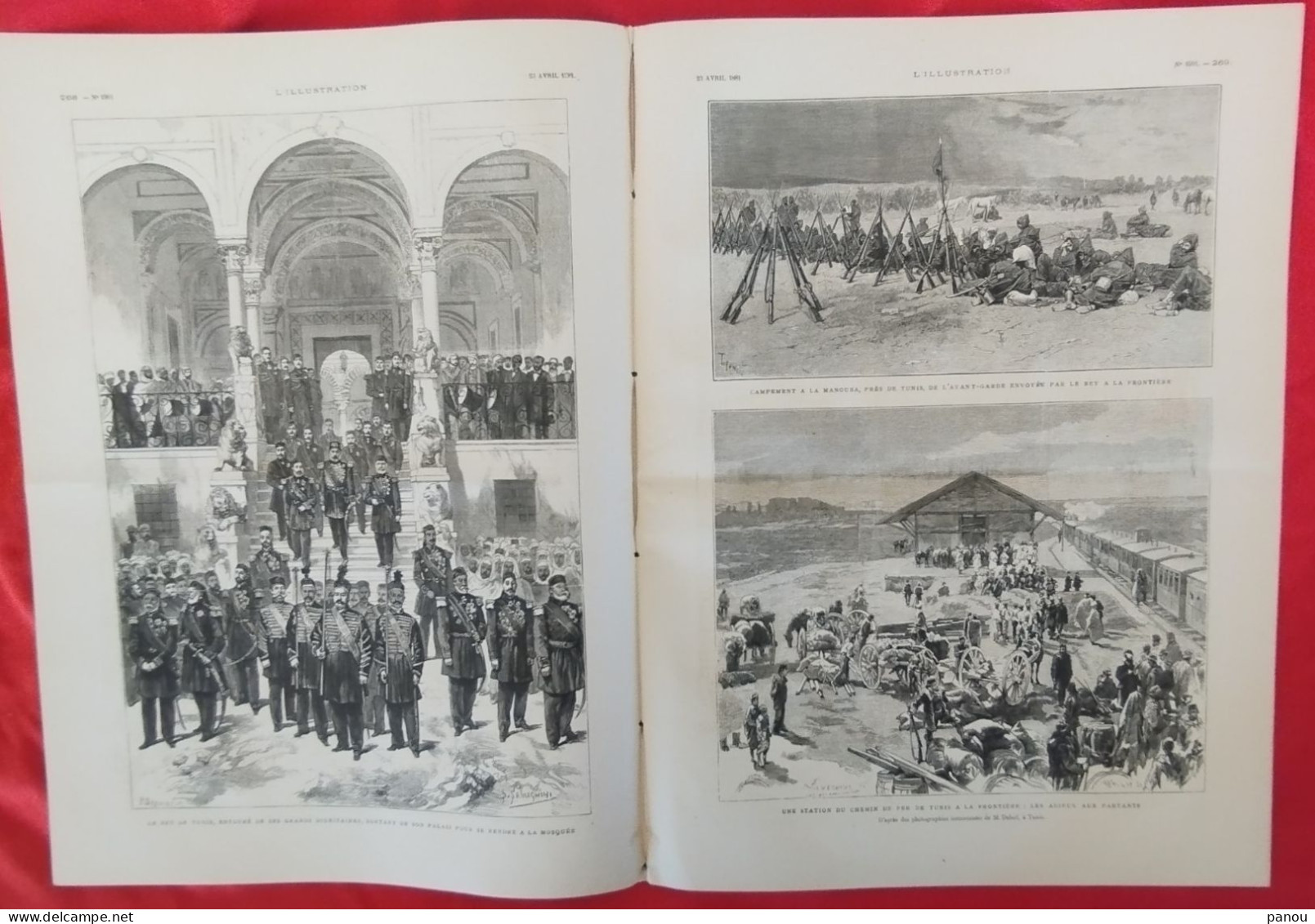 L'ILLUSTRATION 1991 - 23 AVRIL 1881. TUNIS TUNISIE TUNISIA - 1850 - 1899