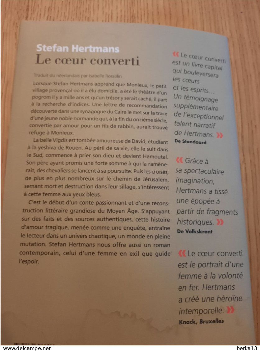 Le Coeur Converti HERTMANS 2018 - Autores Belgas