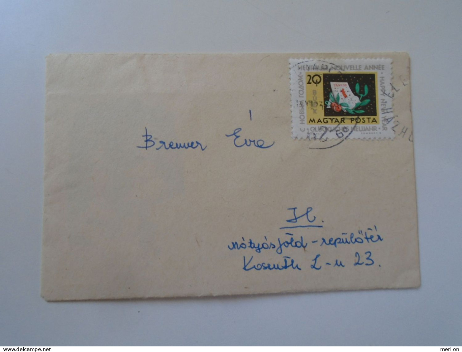 D197928 Hungary Small Cover With Greeting Card Ski - Frank György 1963  Sent To Hungary  Brenner Éva - Lettres & Documents