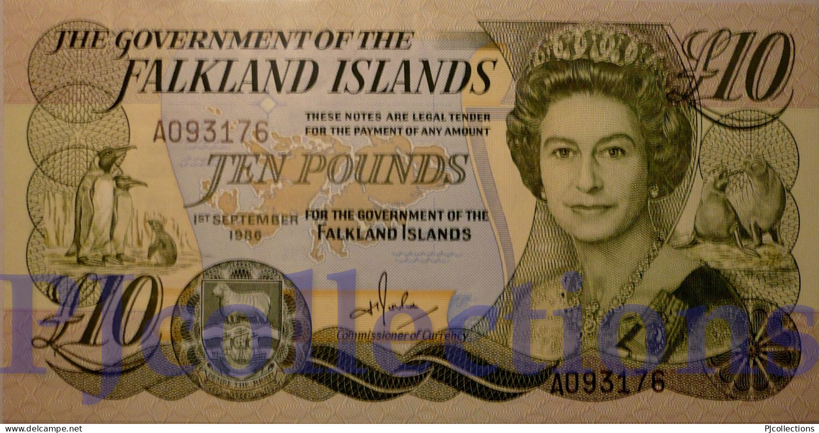 FALKLAND ISLANDS 10 POUNDS 1986 PICK 14a UNC - Falklandeilanden