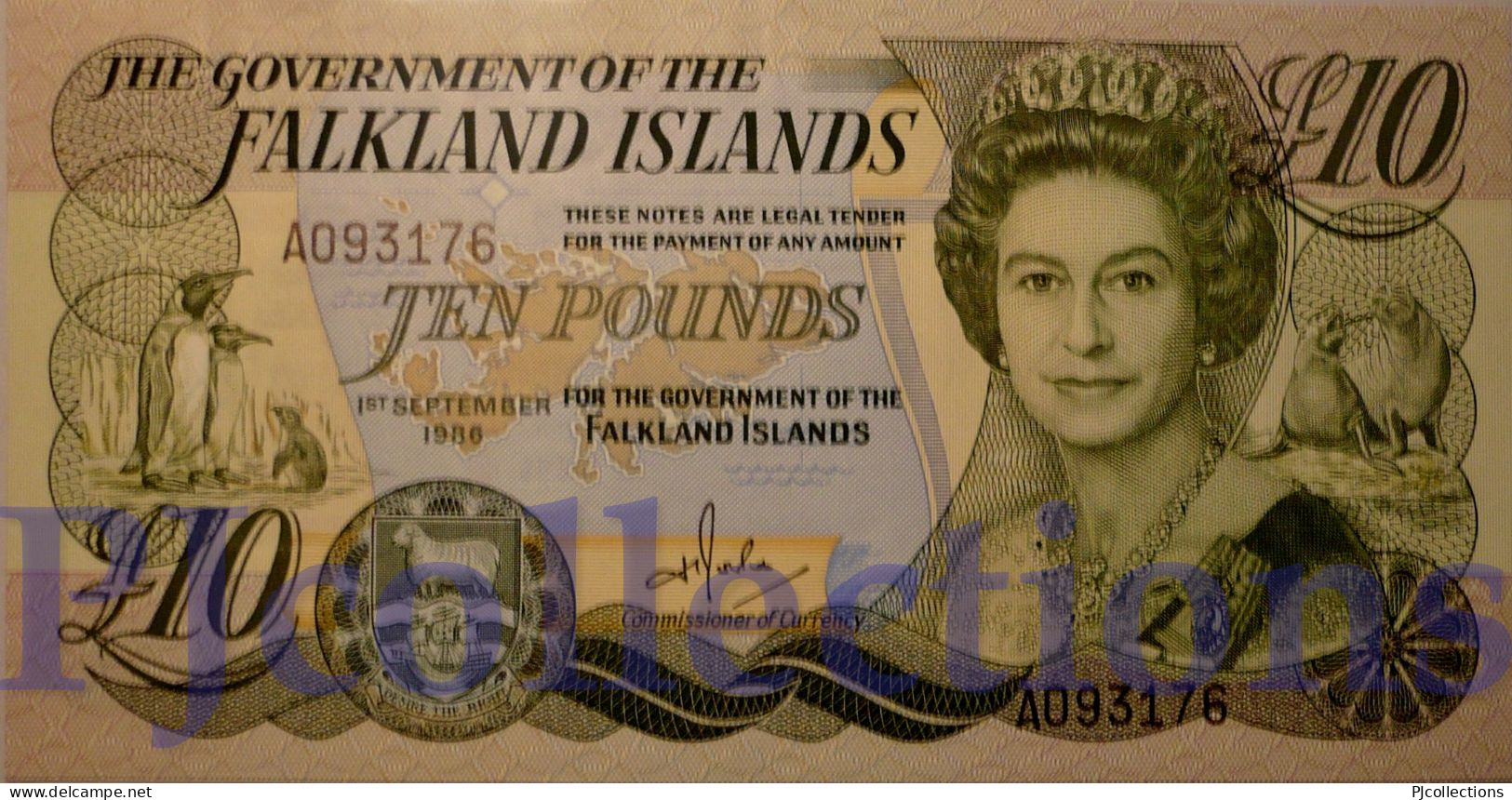 FALKLAND ISLANDS 10 POUNDS 1986 PICK 14a UNC - Isole Falkland