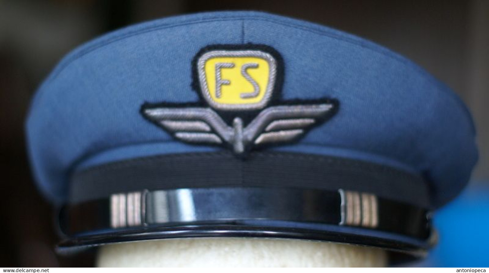 ITALIA, STORICO CAPPELLO DA COLLEZIONE DA FERROVIERE FF.SS. - Cascos