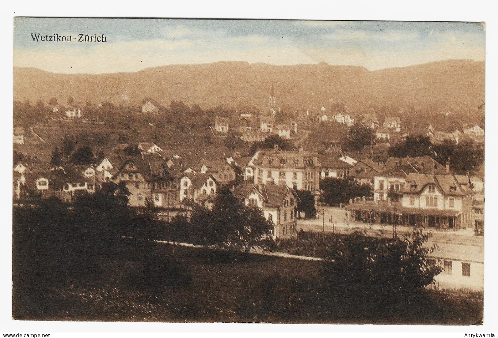 Wetzikon Bahnhof,  Gare, Station, Gelaufen 1921y.    , Edit Sattler Kempten  H232 - Laufen-Uhwiesen 