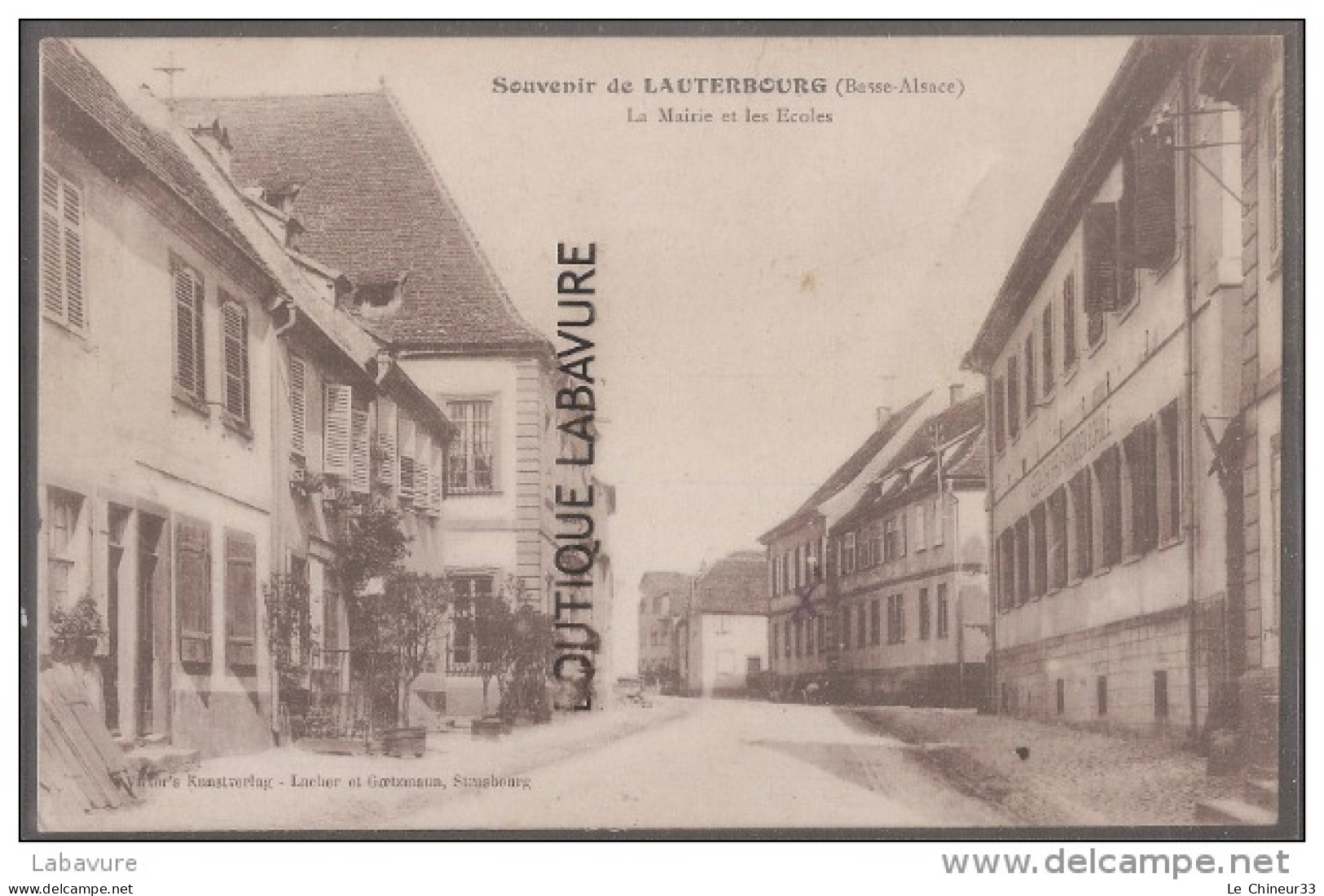 67----LAUTERBOURG--Souvenir De...La Mairie Et Les Ecoles--RR - Lauterbourg