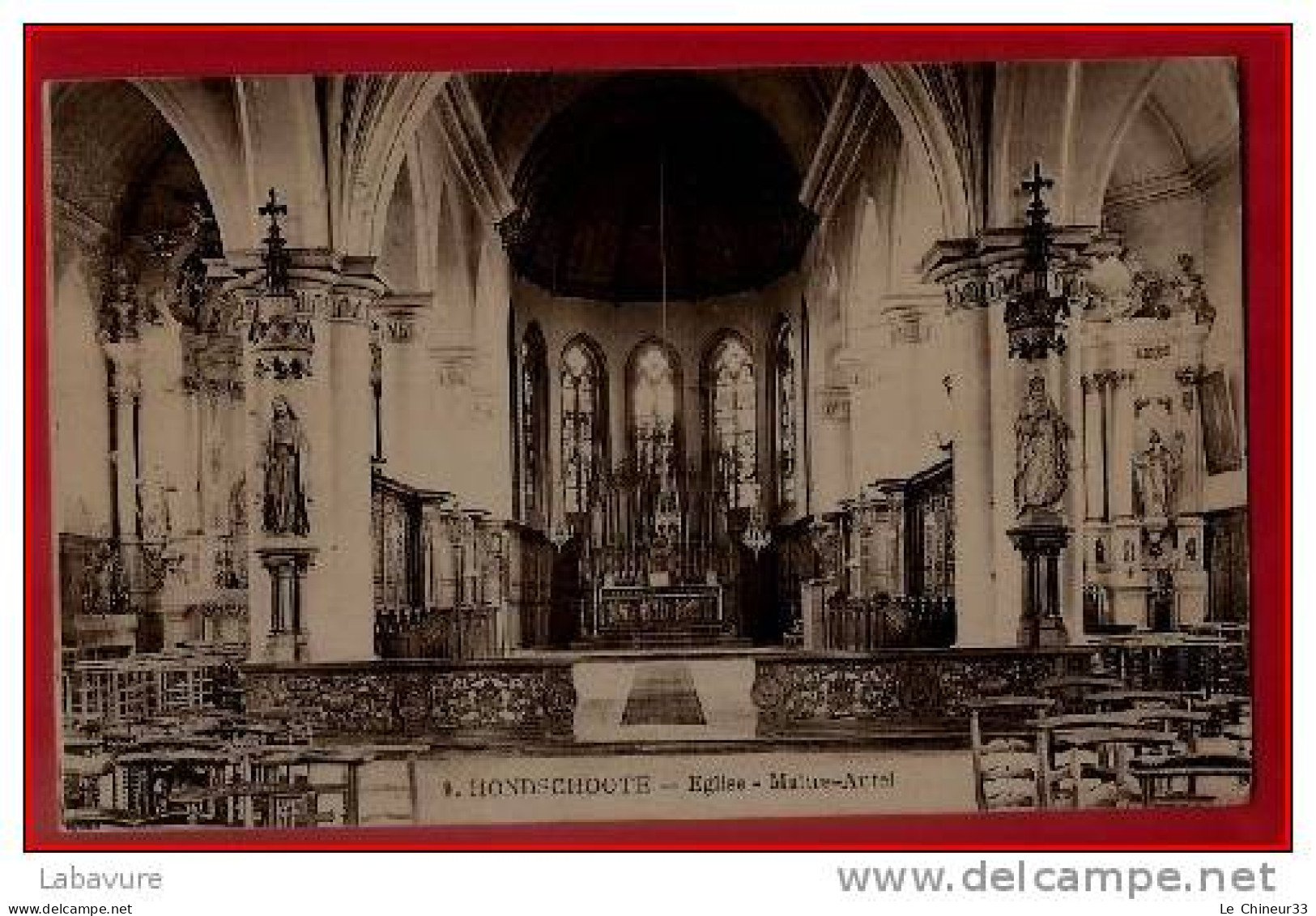 HONDSCHOOTE....EGLISE..MA ITRE AUTEL...INTERIEUR.... - Hondshoote