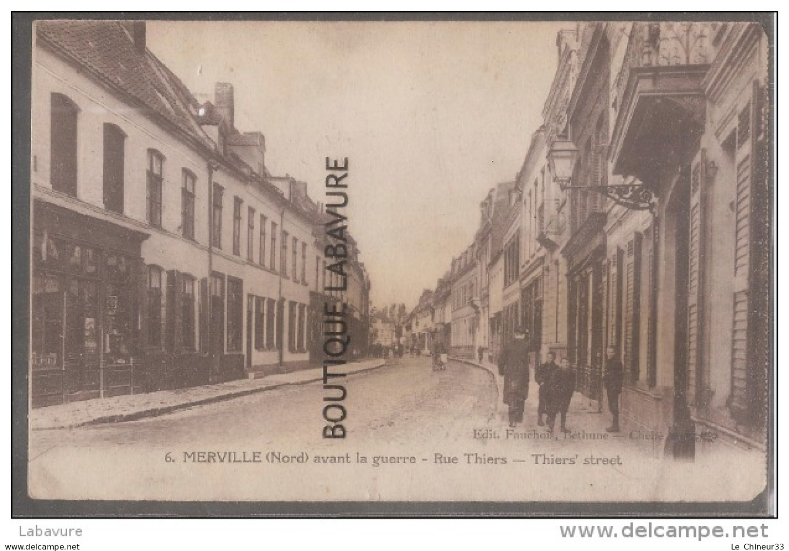 59---MERVILLE Avant La Guerre -Rue Thiers--animé - Merville