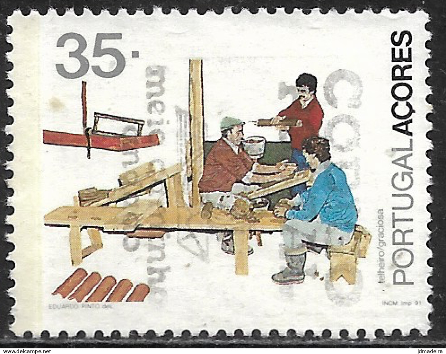 Portugal – 1991 Azores Ocupations 35. Used Stamp - Usati
