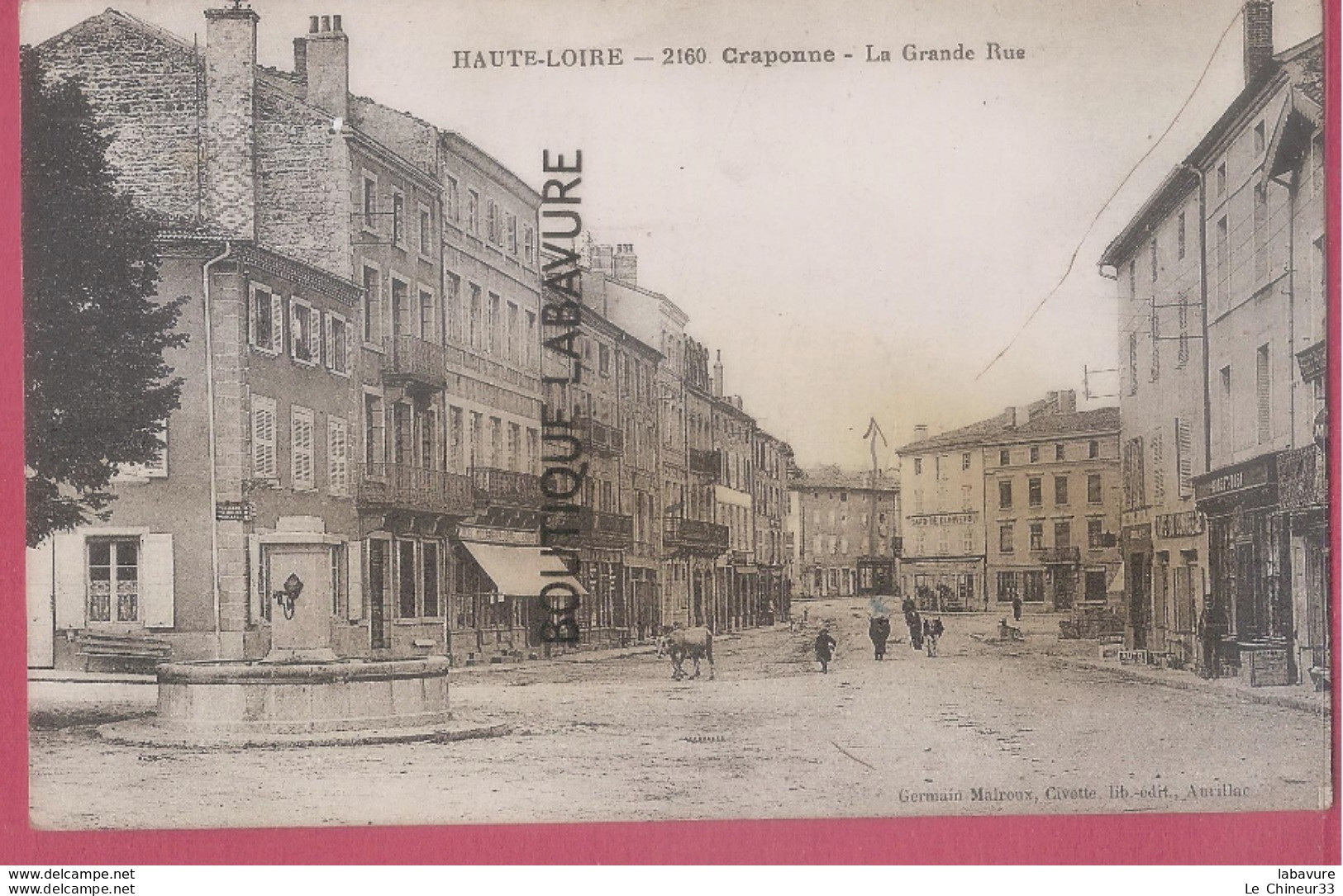 43 - CRAPONNE---La Grande Rue----animé - Craponne Sur Arzon