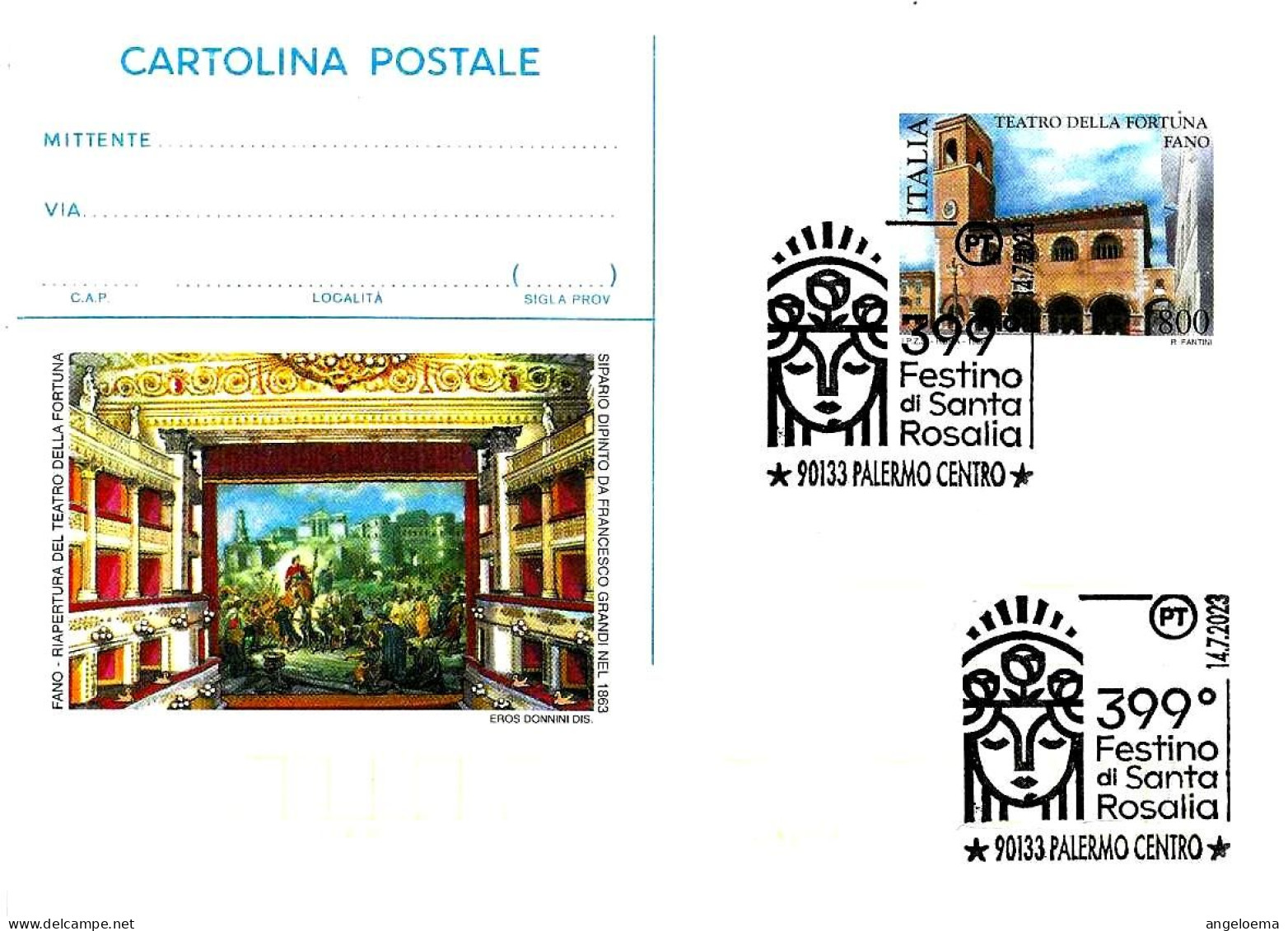 ITALIA ITALY - 2023 PALERMO 399° Festino Di Santa ROSALIA Su Cartolina Postale CP - 10683 - 2021-...: Poststempel