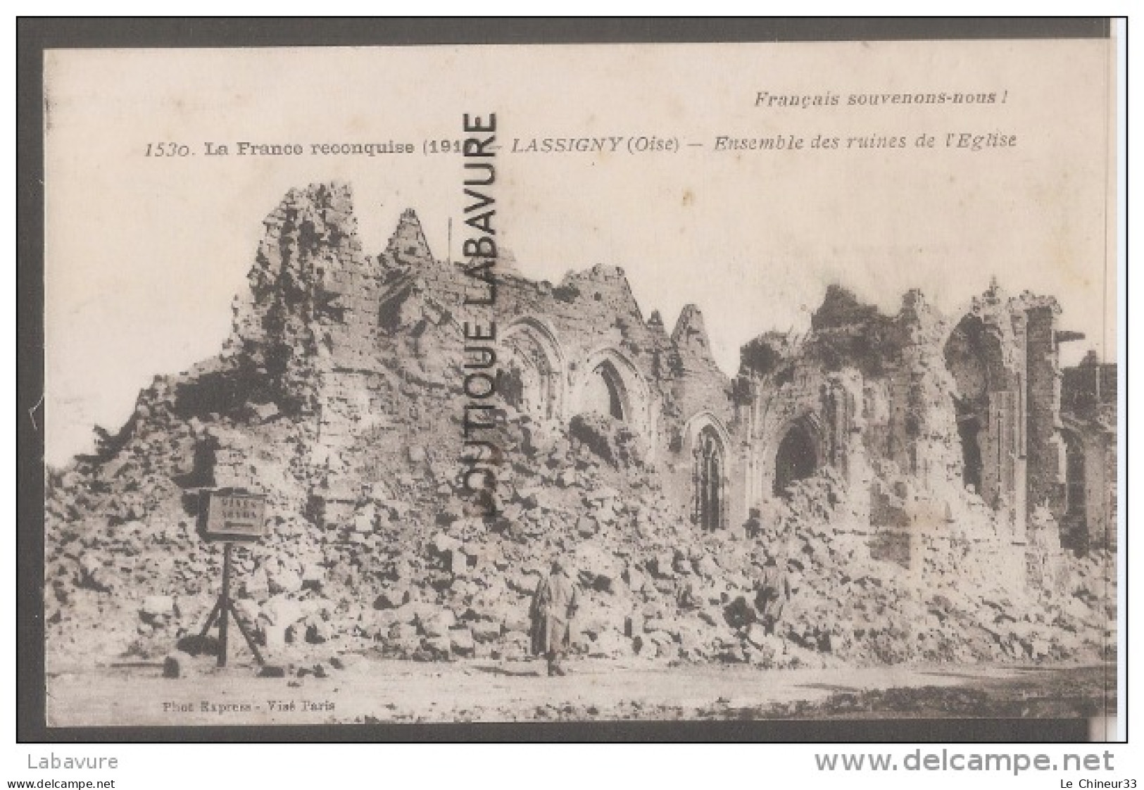 60-- LASSIGNY-Ruines--Retraite Des Allemands--WW1 - Lassigny
