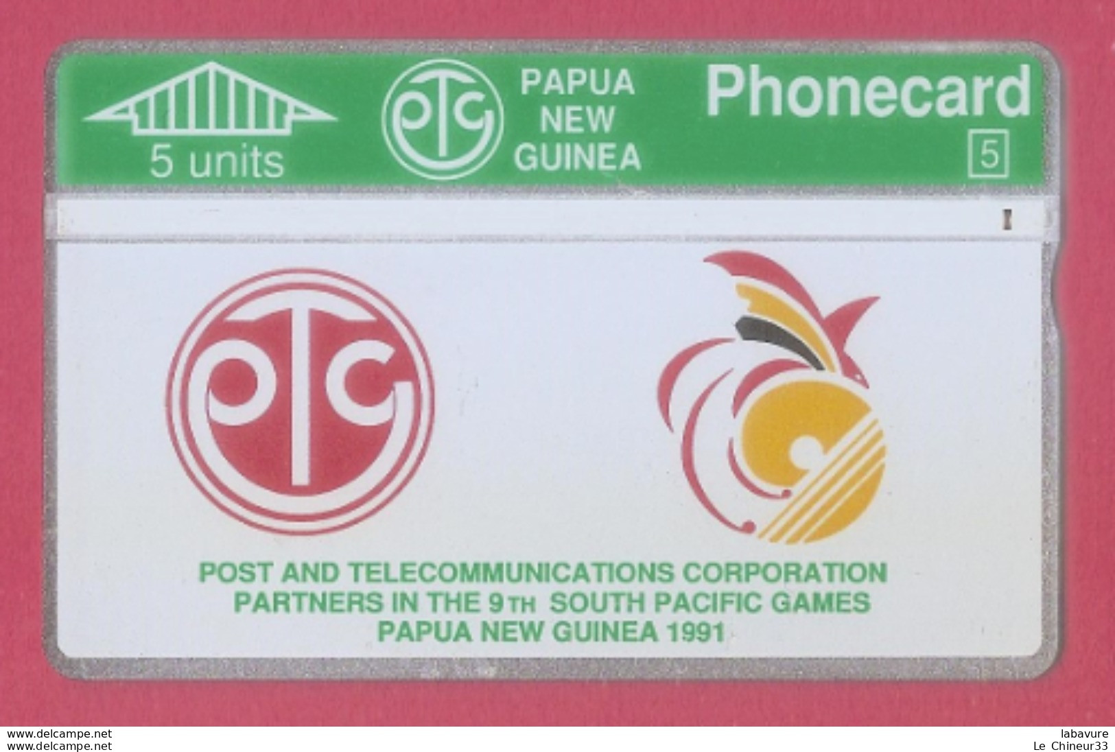 PAPOUASIE NOUVELLE GUINEE--Papua New Guinea--5 Units-Post And Telecommunications Partners South Pacific Games 1991 - Papua Nuova Guinea