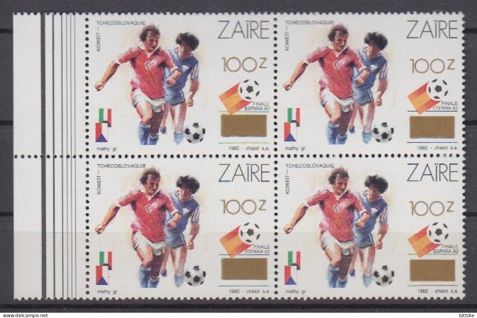 Zaire, Fußball  1016 VB , Xx   (A6.1187) - Unused Stamps