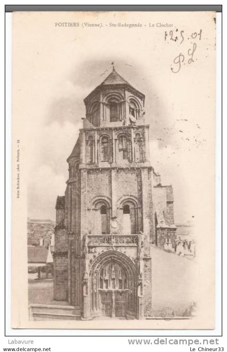 86____POITIERS...STE RADEGONDE.LE CLOCHER ...PRECURSEUR... - Chiese E Conventi