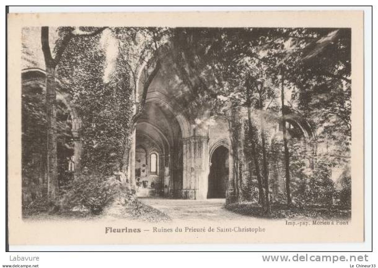 60____FLEURINES...RUINES DU PRIEURE DE SAINT CHRISTOPHE - Chiese E Conventi