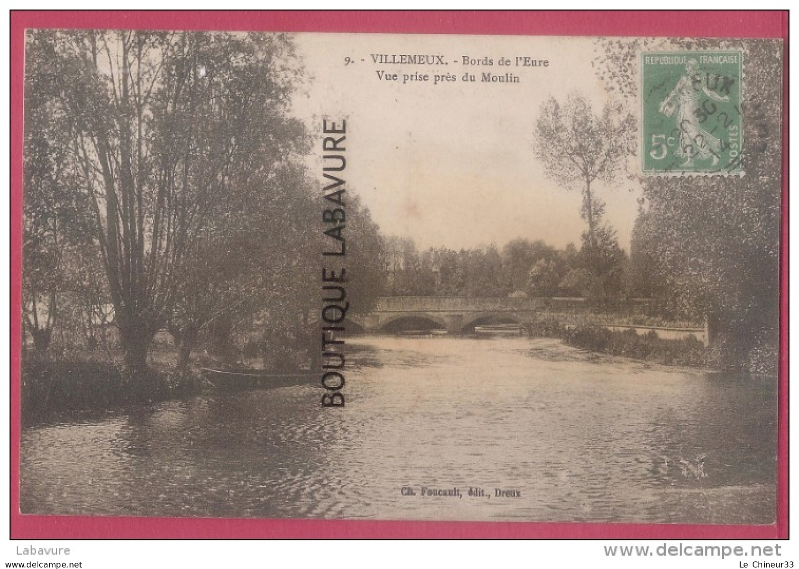 28 - VILLEMEUX--Bords De L'Eure--Vue Prise Du Moulin - Villemeux-sur-Eure