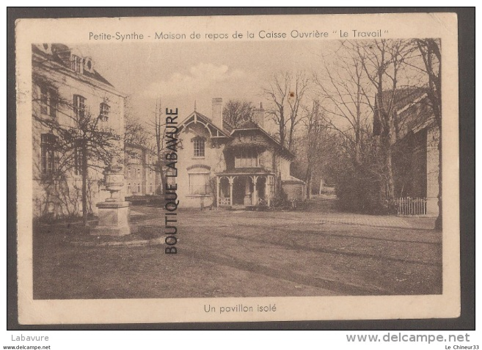 59--PETITE SYNTHE-Maison De Repos De La Caisse Ouvriere 'Le Travail'-Un Pavillon Isolé--cpsm Pf - Grande Synthe